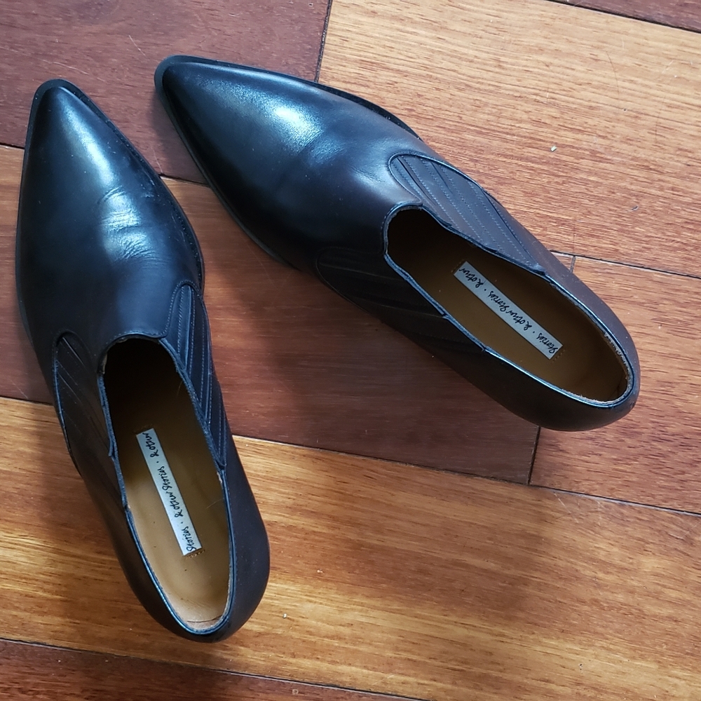 & other stories heeled leather western booties